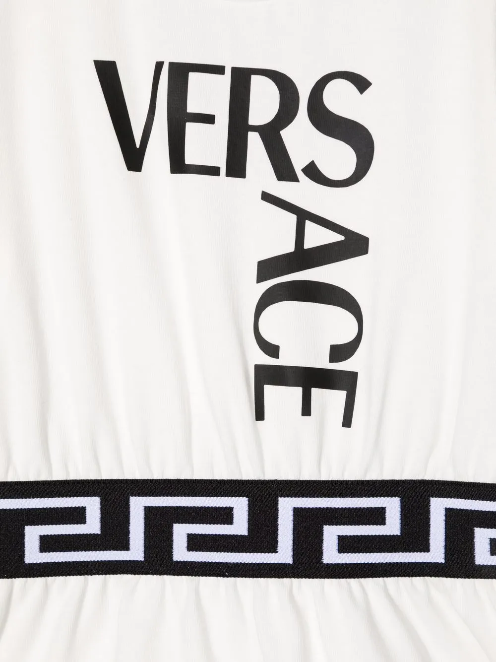 фото Versace kids платье-футболка с отделкой greca и логотипом