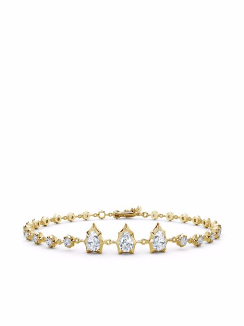 Jade Trau 18kt yellow gold Envoy diamond line bracelet