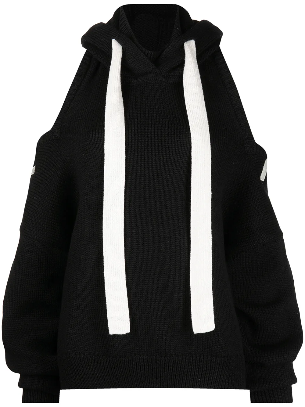 

Monse halter-knit hoodie - Black