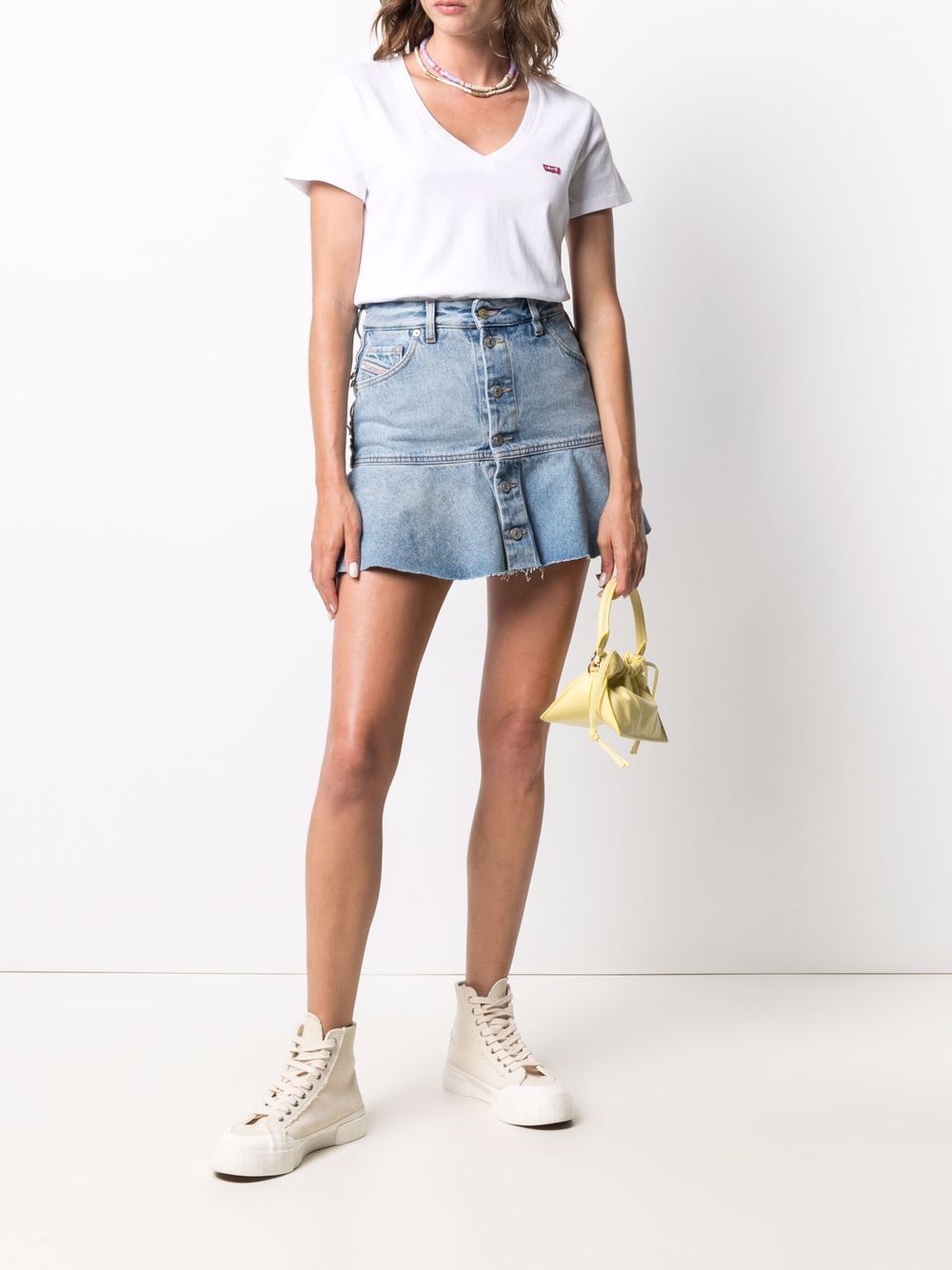 Levi's T-shirt met V-hals - Wit