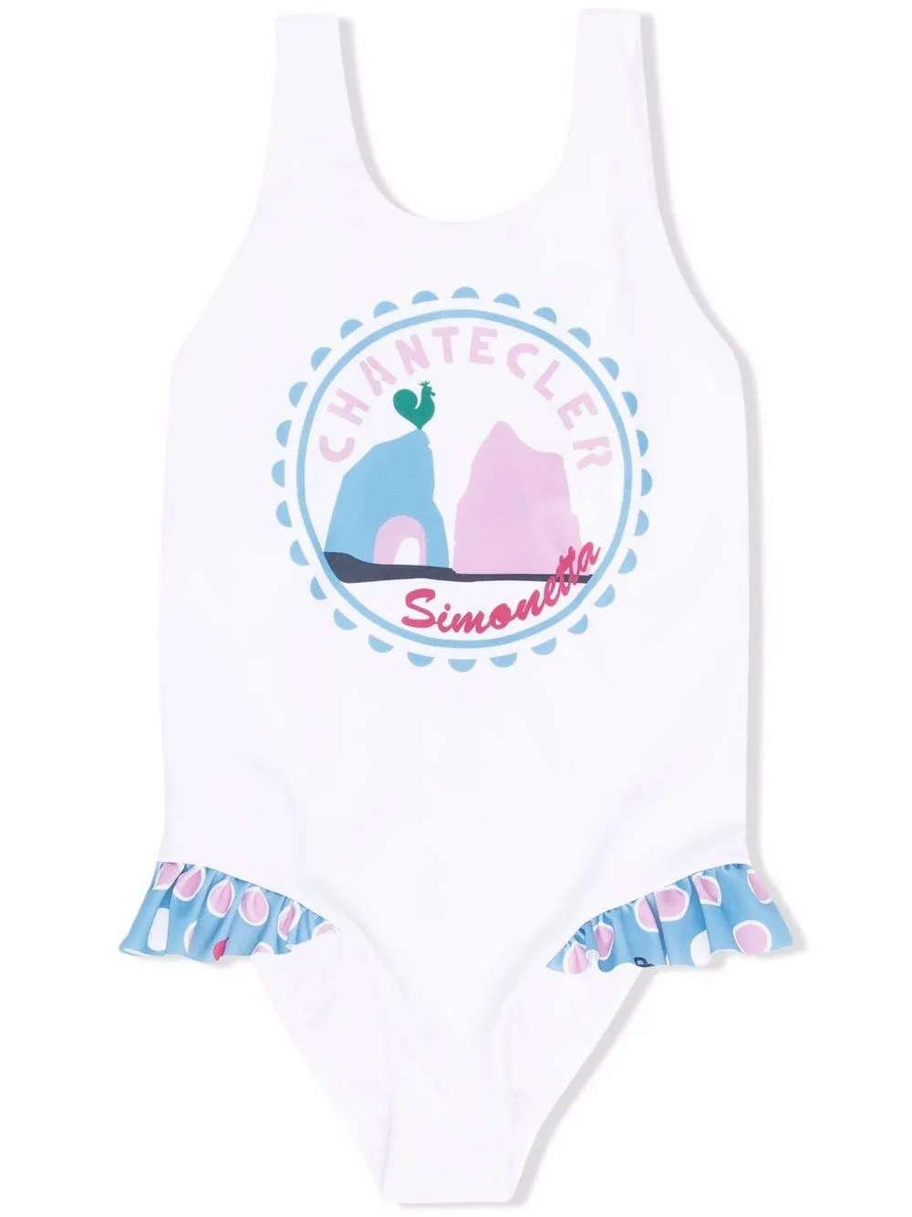 

Simonetta traje de baño con logo estampado - Blanco