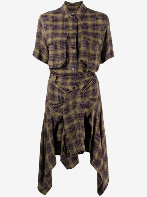 Diesel check-print dress