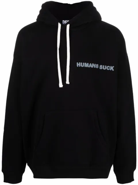 Diesel slogan-print hoodie