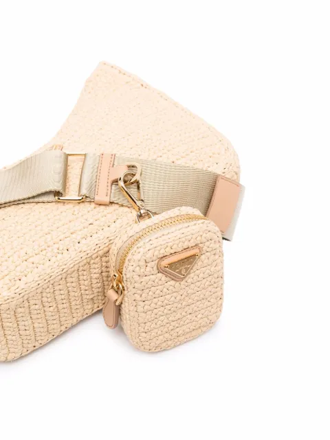 prada re edition 2005 raffia bag pink