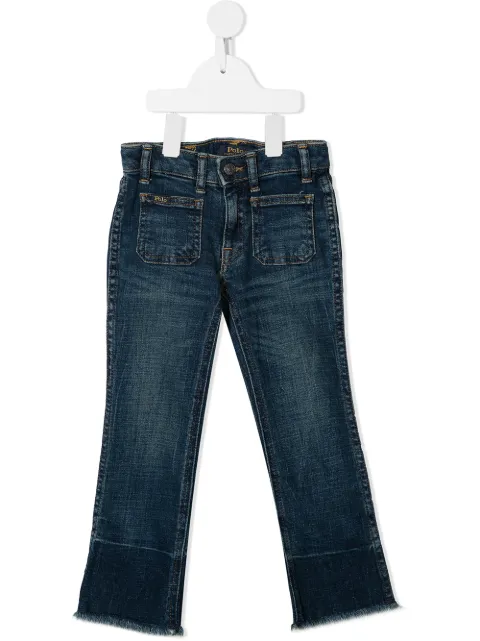 POLO RALPH LAUREN KIDS slim-cut flared denim jeans