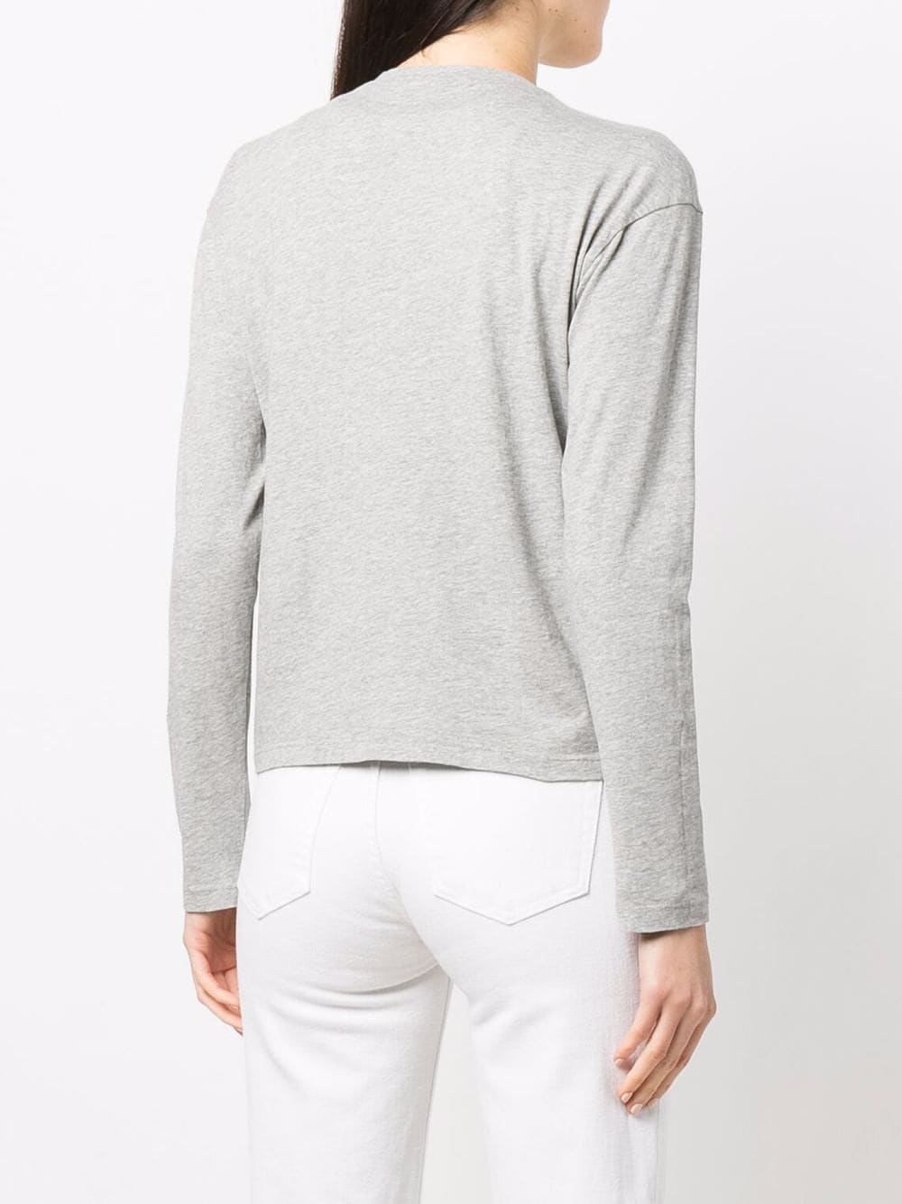 Shop James Perse Long-sleeve Cotton T-shirt In Grey