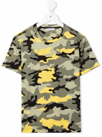 camouflage-print cotton T-shirt | Dolce 
