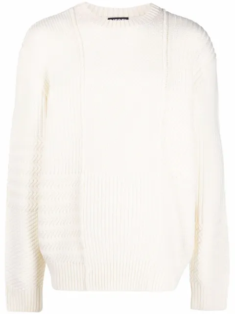 Diesel Strukturierter Strickpullover