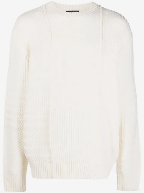 Diesel textured-knit wool jumper