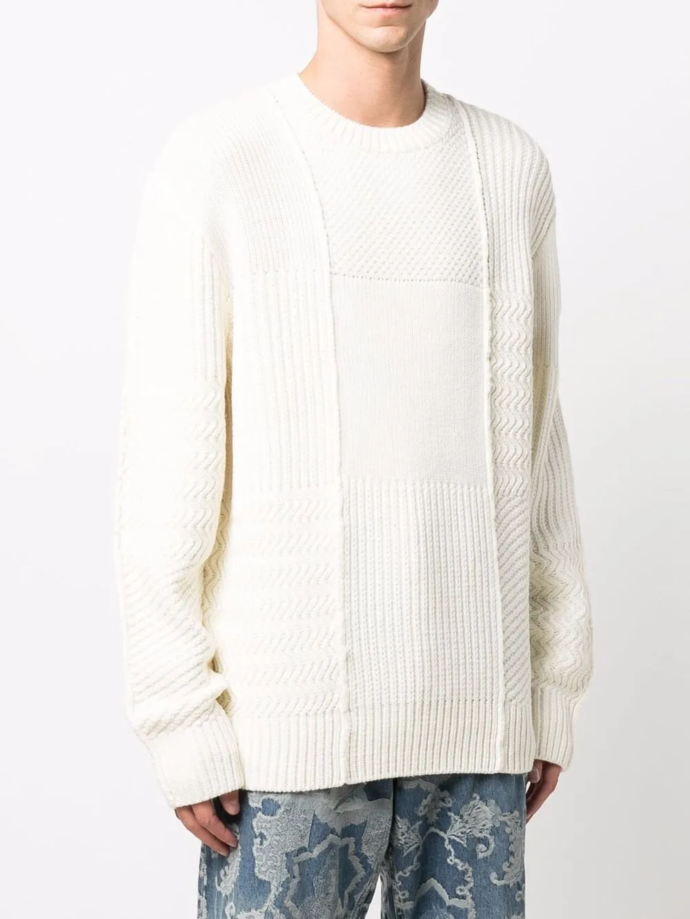  Diesel Strukturierter Strickpullover   Weiß 