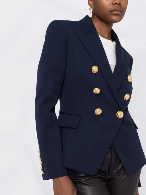 double-breasted wool blazer for women 