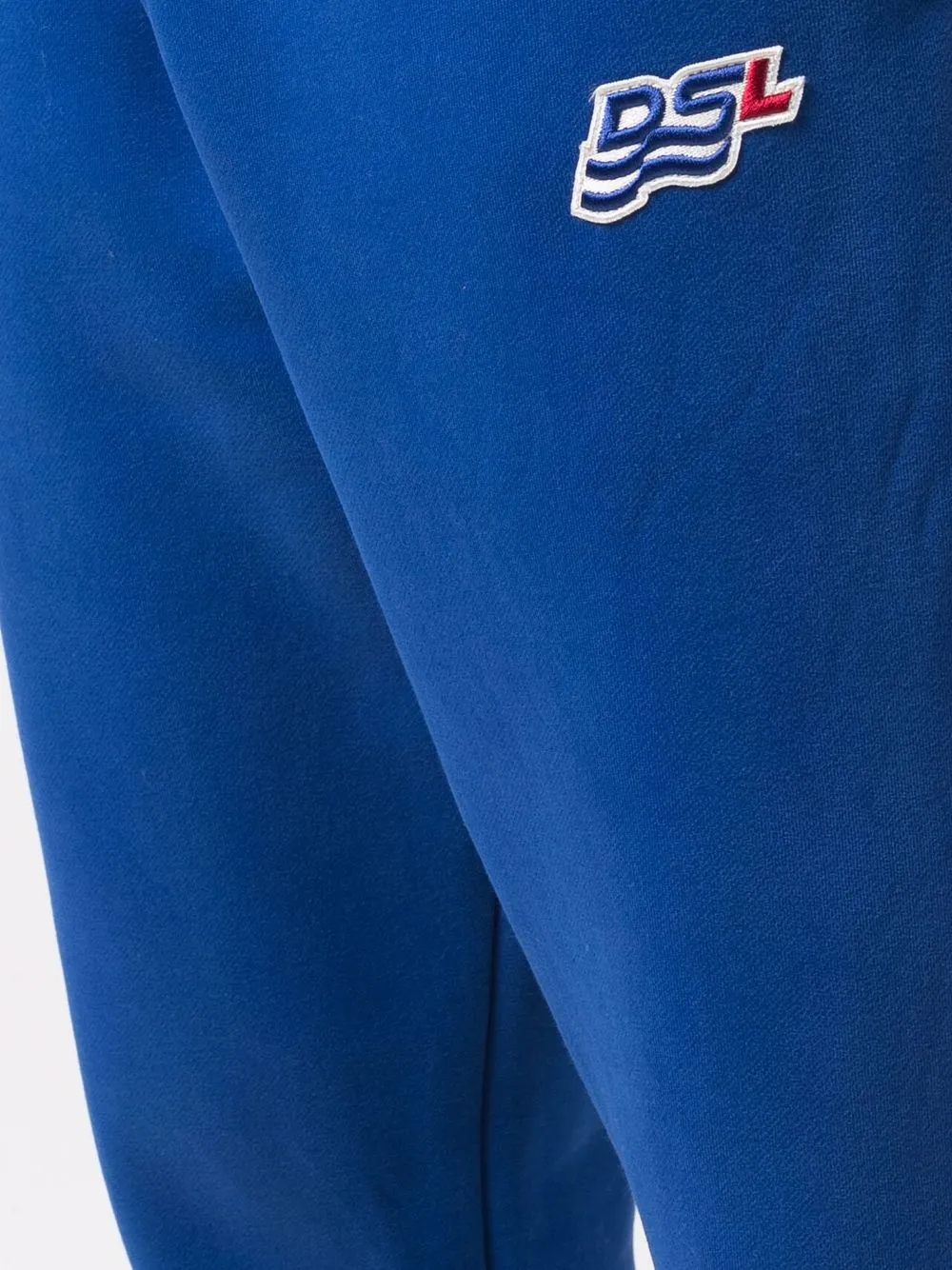 Diesel Logo Patch Sweatpants In Blue
