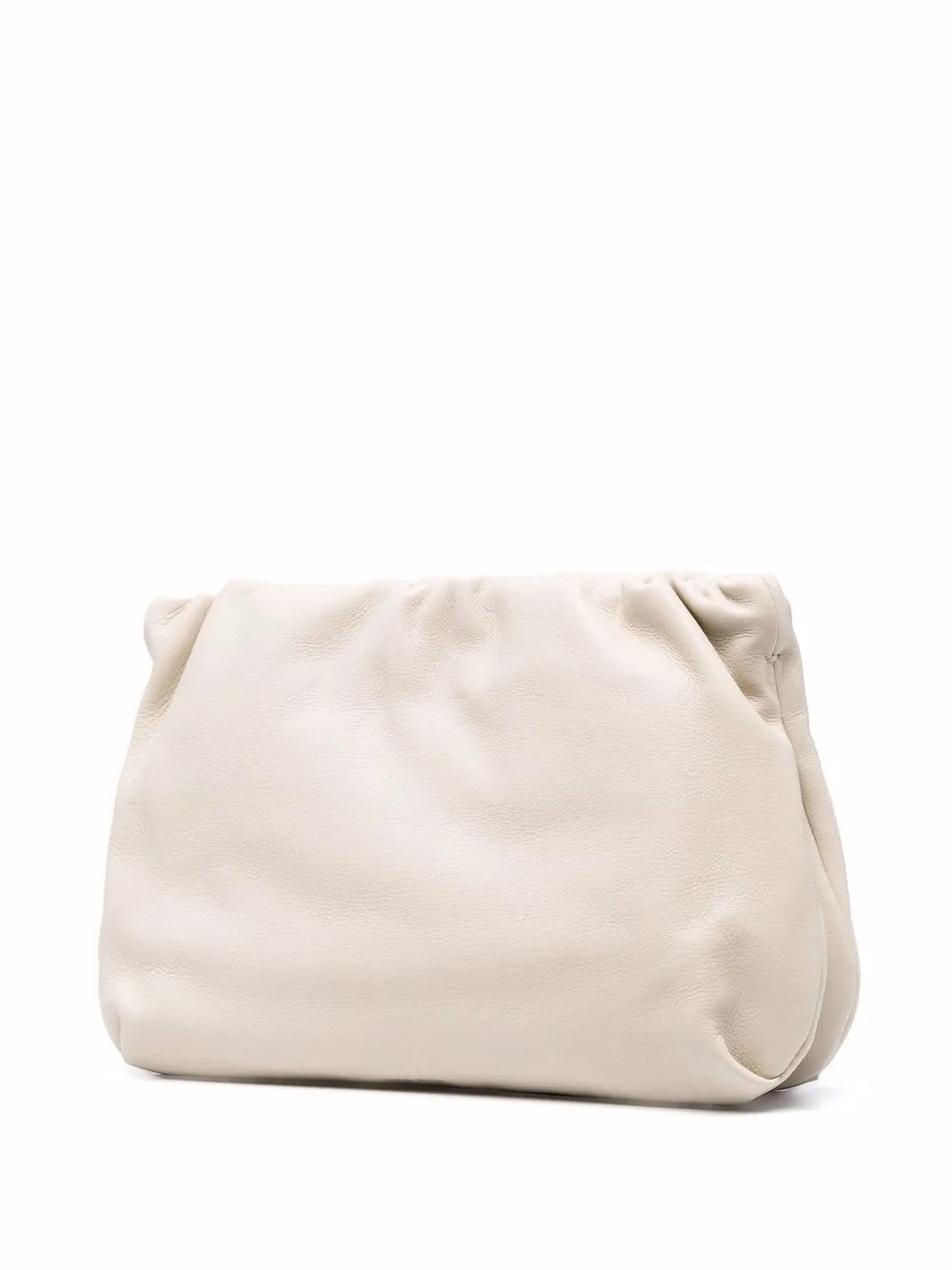  The Row Bourse Leather Clutch Bag - Ivory 