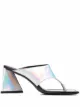 Image 1 of The Attico iridescent-effect thong-strap sandals
