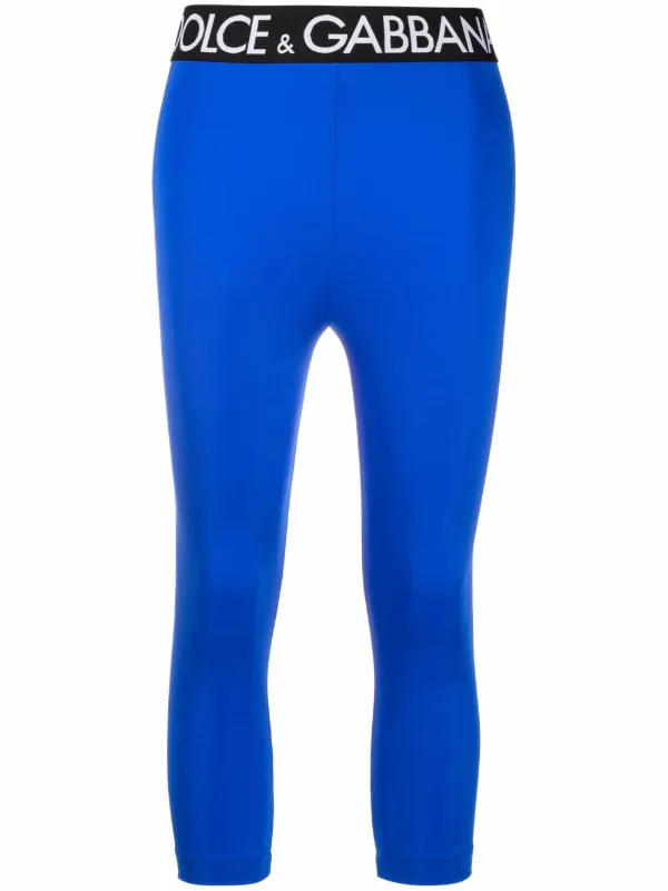 Gabbana logo-waistband cropped leggings 