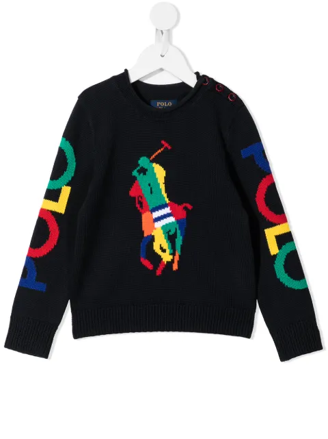 Ralph Lauren Kids Polo Logo Intarsia 