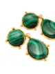 Sylvia Toledano 2 Pierres Dots malachite clip-on earrings