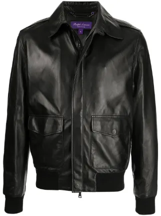 purple label leather jacket