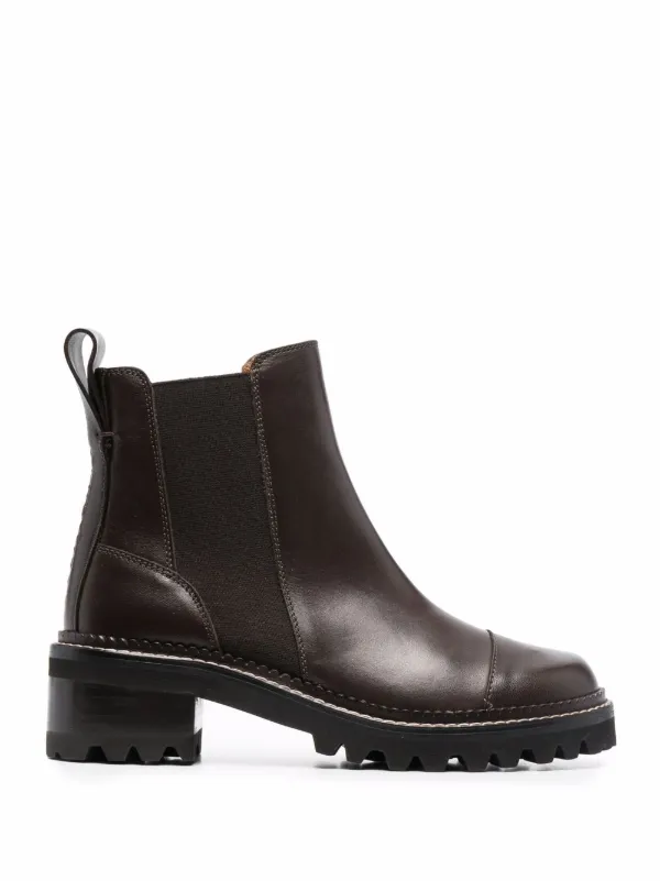 See By Chlo Mallory Leather Boots Farfetch