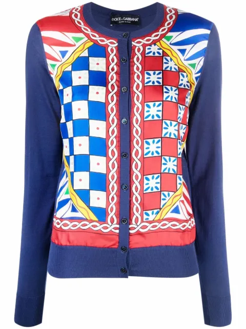 Dolce & Gabbana Carretto button-down silk cardigan