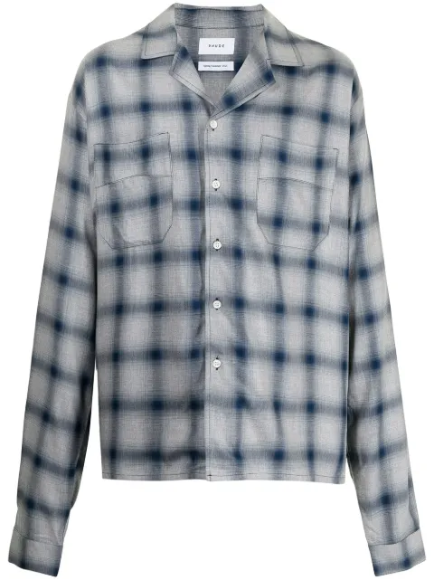 RHUDE check-print buttoned shirt 