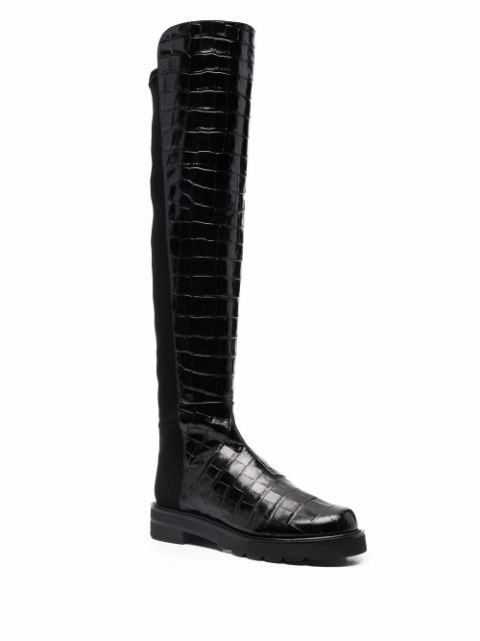 stuart weitzman crocodile boots