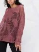 Diesel Blusa de tricô com efeito destroyed