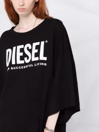 logo-print oversized T-shirt dress展示图