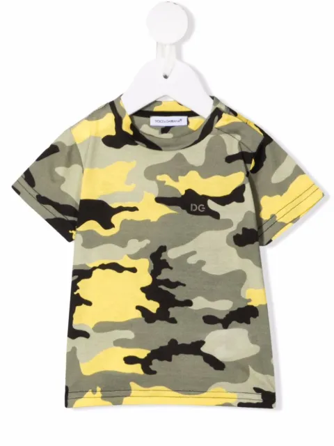 Dolce & Gabbana Kids camouflage-print cotton T-shirt