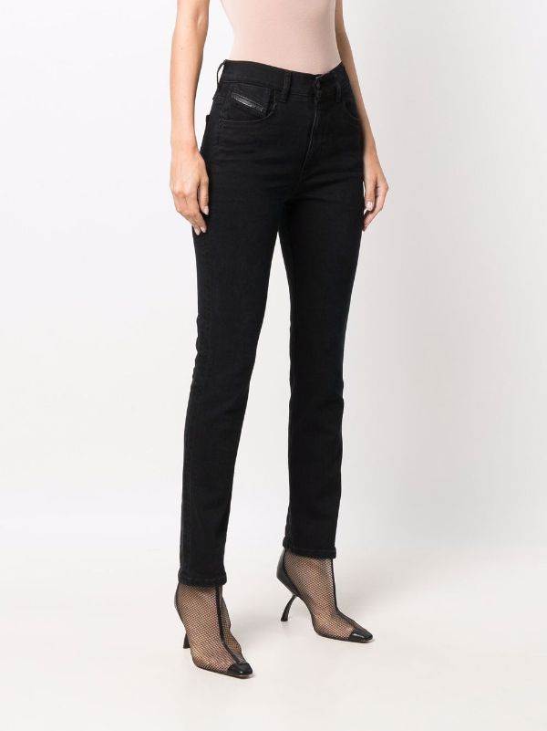 womens black diesel skinny jeans