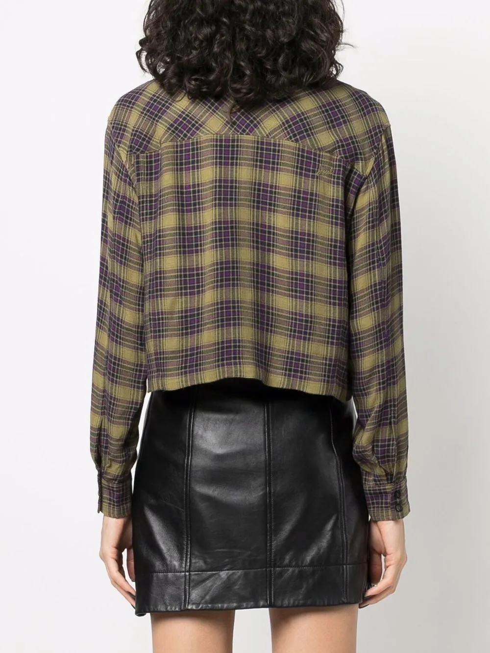 Diesel Geruite blouse Groen