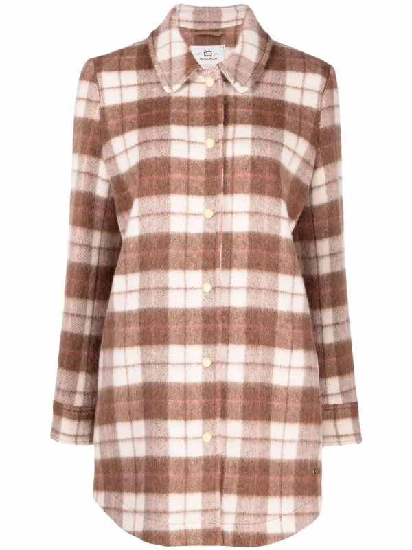 Shop Woolrich tartan check print shirt 