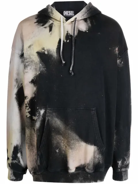 Diesel tie dye-print organic cotton hoodie