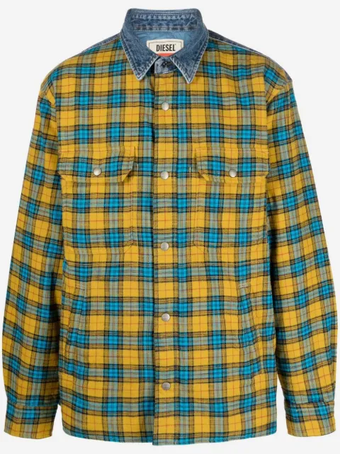 Diesel check-print flannel shirt