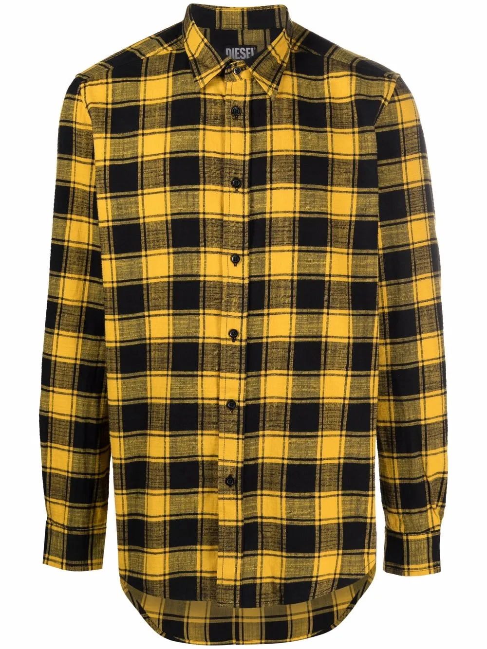 Diesel Plaid Flannel Shirt In Yellow
