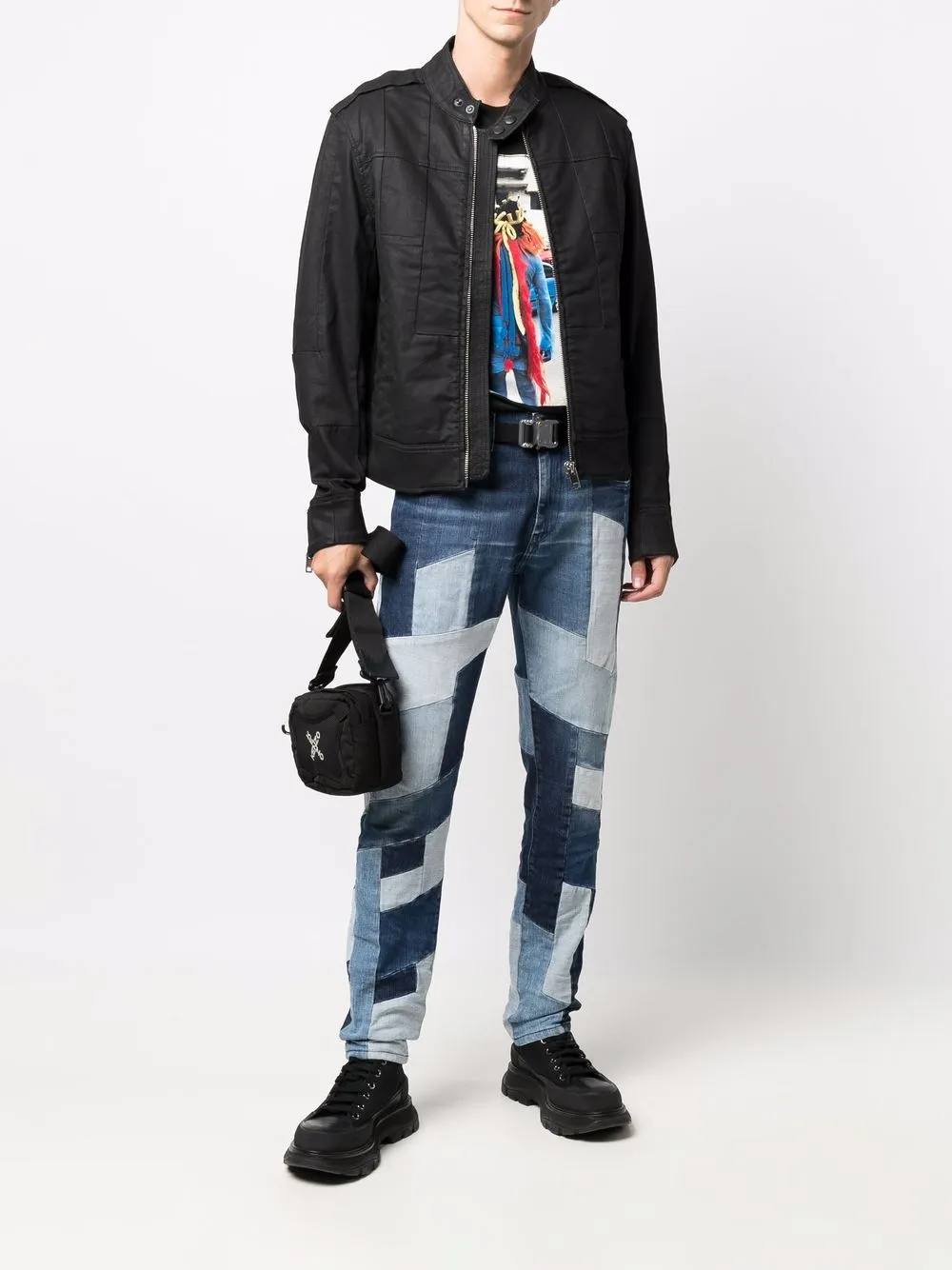 Diesel Jack met print Zwart