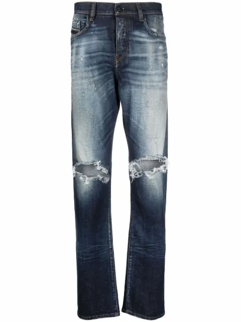 Diesel Viker distressed-effect straight leg jeans