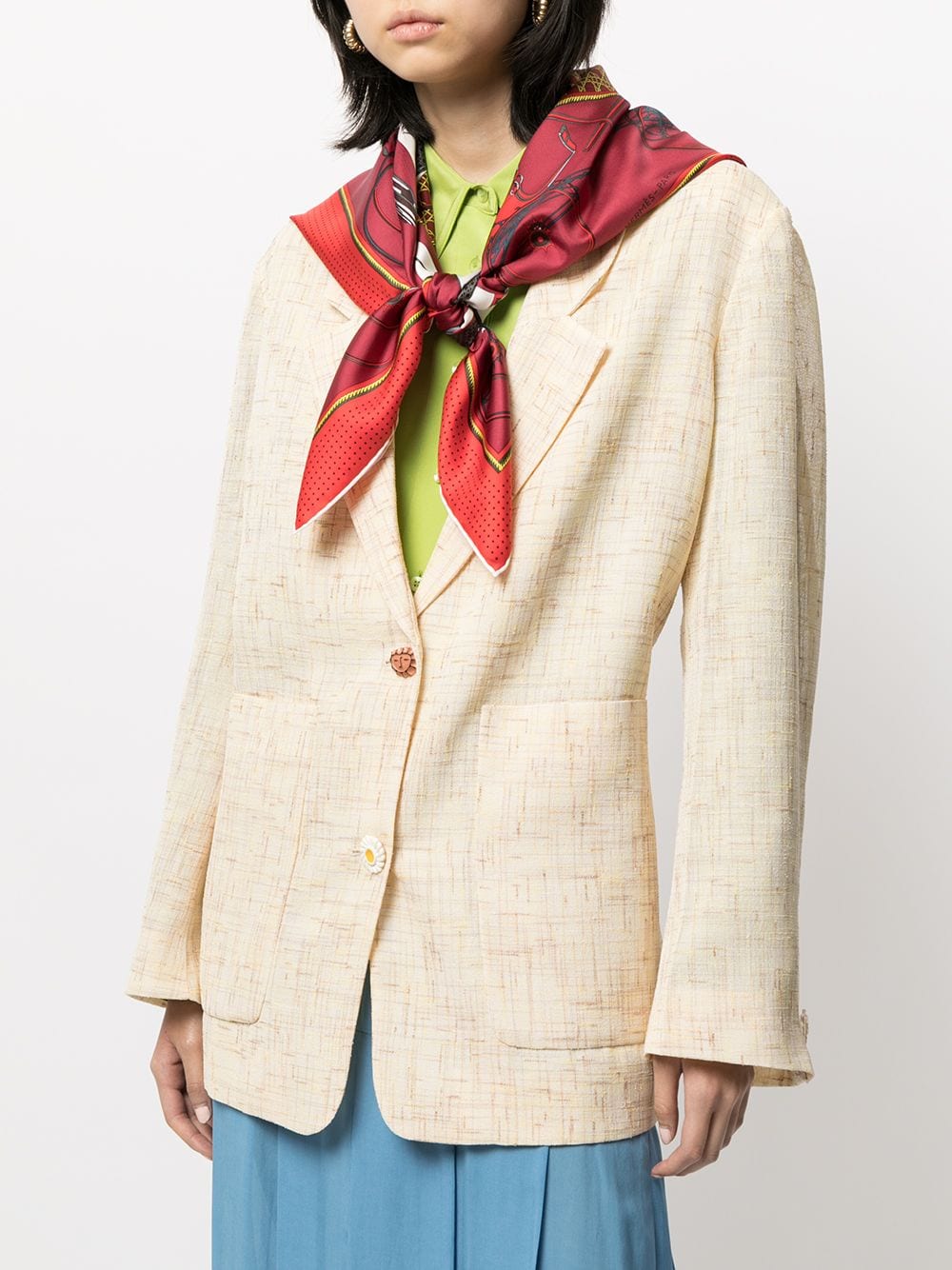 Printed silk scarf 'Les Voitures à transformation', Hermès