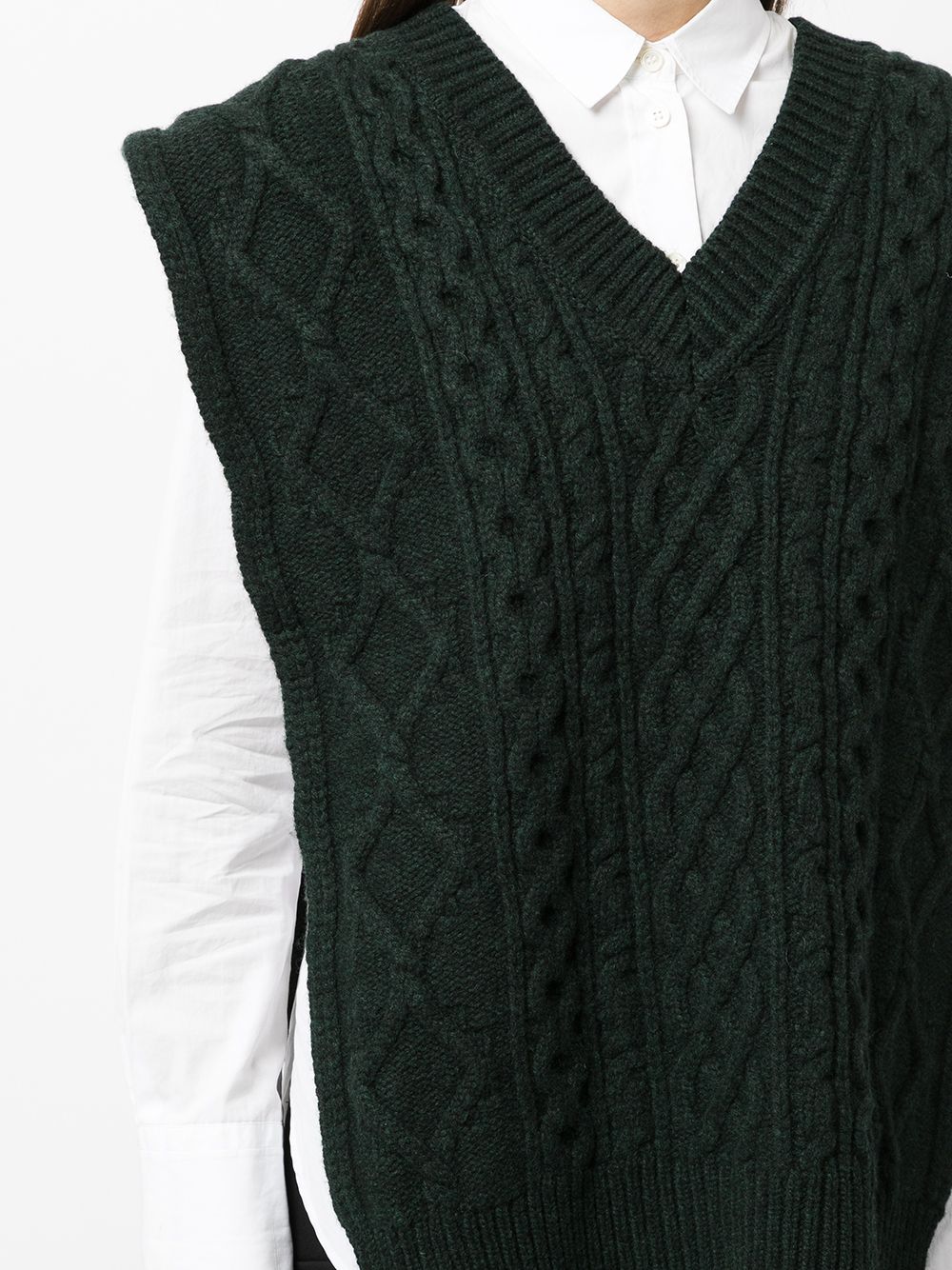 green knitted vest top