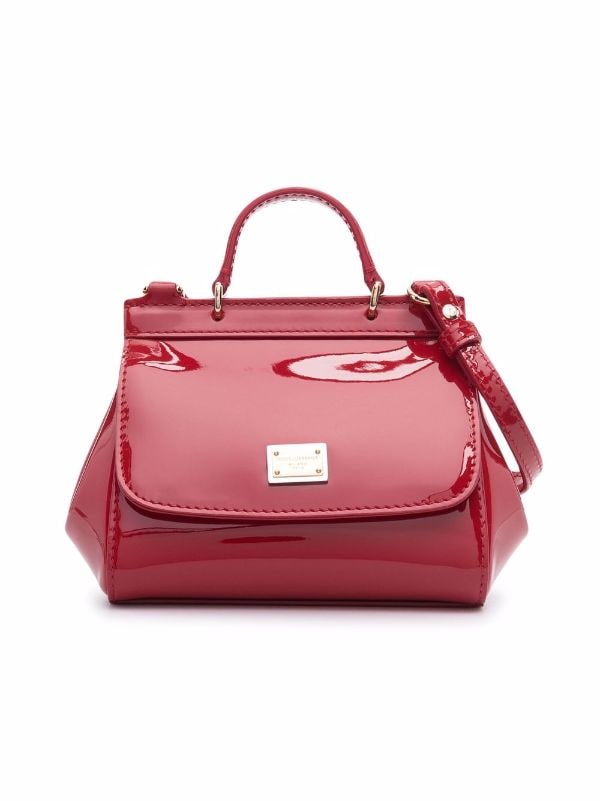 Dolce & Gabbana Small Patent Leather Sicily Bag Pink