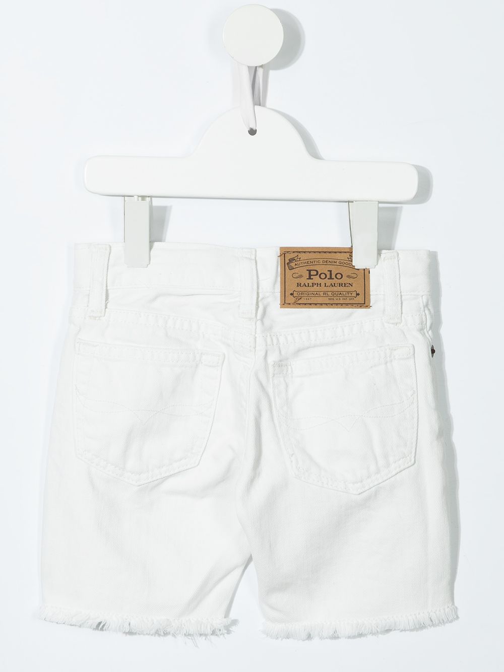 Ralph Lauren Kids Shorts met gerafelde afwerking - Wit