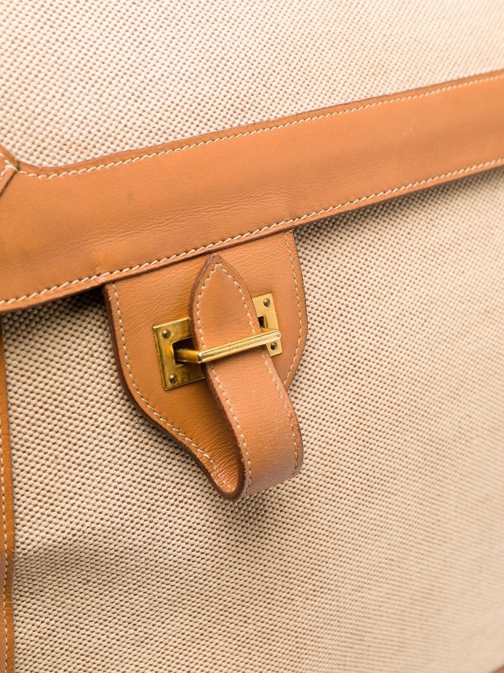 Pre-owned Hermes 1948  Large Flap Two-way Bag In Neutrals