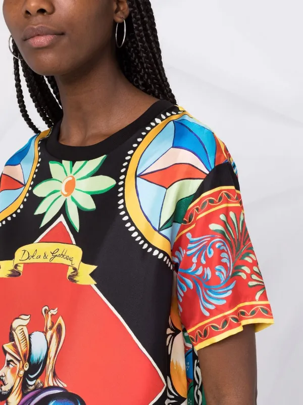 Dolce & Gabbana Carretto プリント tシャツ Dolce & Gabbana Carretto-print T-shirt | Red | FARFETCH NZ