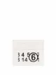 MM6 Maison Margiela Porta-cartões de couro com estampa de logo