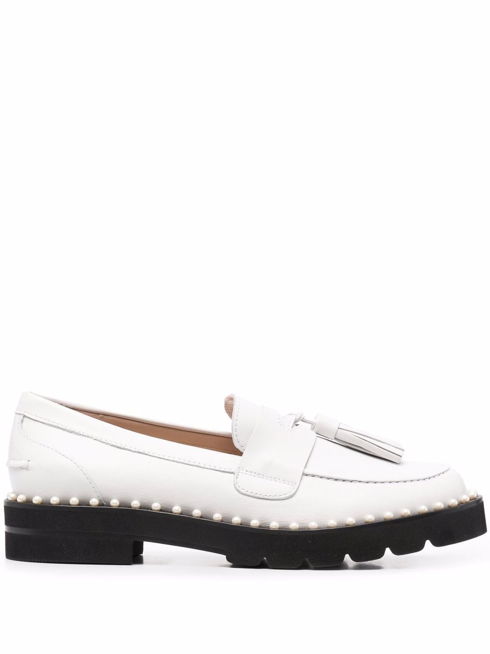 

Stuart Weitzman mocasines con detalles de borlas - Blanco