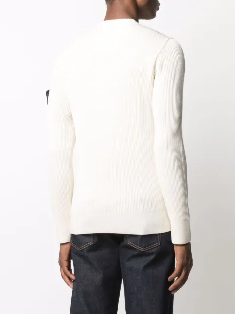 stone island ribbed roll neck jumper