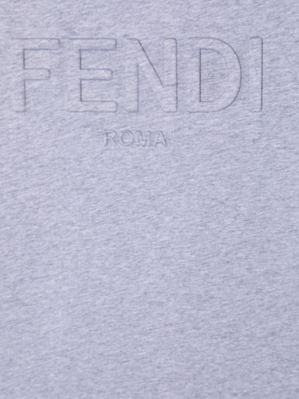 Shop Fendi Logo-embossed T-shirt In Grey