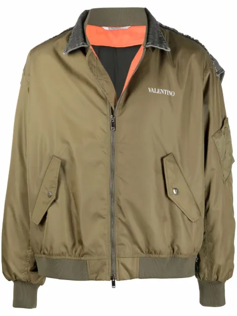 Valentino Garavani logo-print bomber jacket