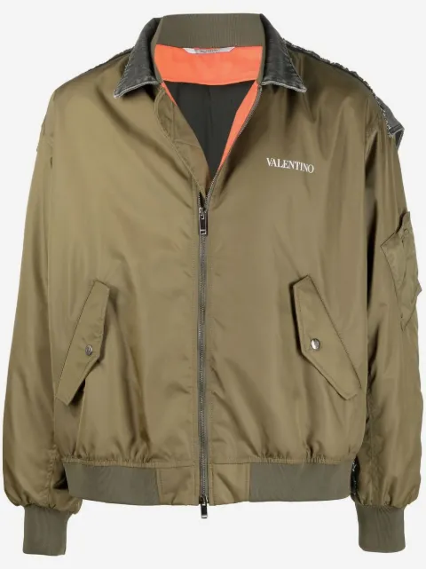 Valentino Garavani logo-print bomber jacket