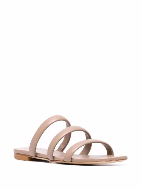 aeyde chrissy leather slides
